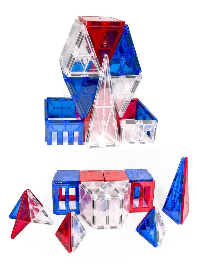 Tytan Tiles 4th of July 60-Piece Magnetic Tiles Building Set, Ergonomic Design, Kids’ STEM Toy, Architectural Building, Creative Play, Pattern Recognition, America USA Themed, Ages 3 and Up - Image 3